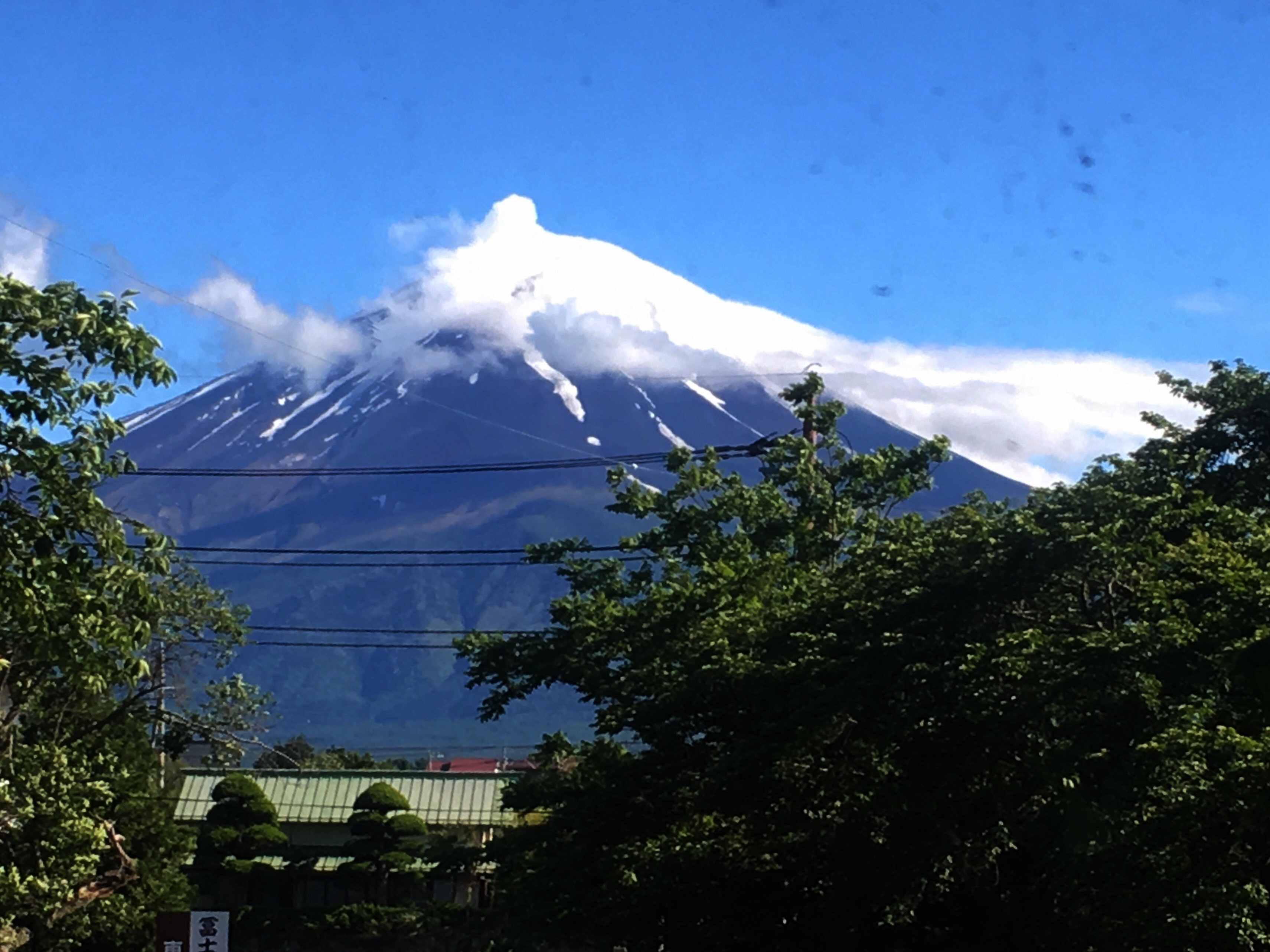 Bus window Fuji-san.